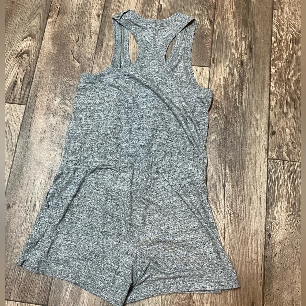 Nike Gray Racerback Romper Small Just Do It Athleisure Lounge One Piece